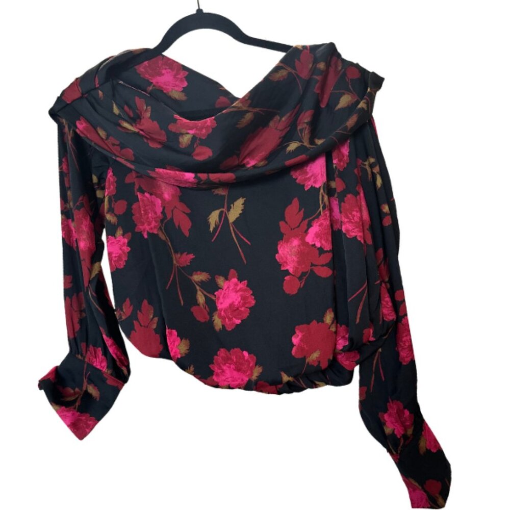 NWT Free People Cowl Neck Rose Blouse Size Small